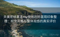 天美密桃果冻mv使用后的直观印象整理：视觉风格与整体观感的真实评价