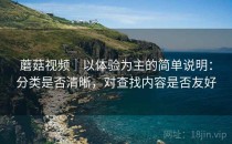 蘑菇视频｜以体验为主的简单说明：分类是否清晰，对查找内容是否友好