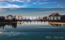 从用户角度聊聊蜜桃视频：内容呈现方式与主观体验总结