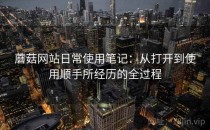 蘑菇网站日常使用笔记：从打开到使用顺手所经历的全过程
