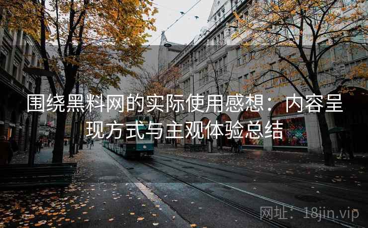 围绕黑料网的实际使用感想：内容呈现方式与主观体验总结  第2张