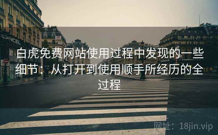 白虎免费网站使用过程中发现的一些细节:从打开到使用顺手所经历的全过程 第2张 白虎免费网站使用过程中发现的一些细节:从打开到使用顺手所经历的全过程 第2张