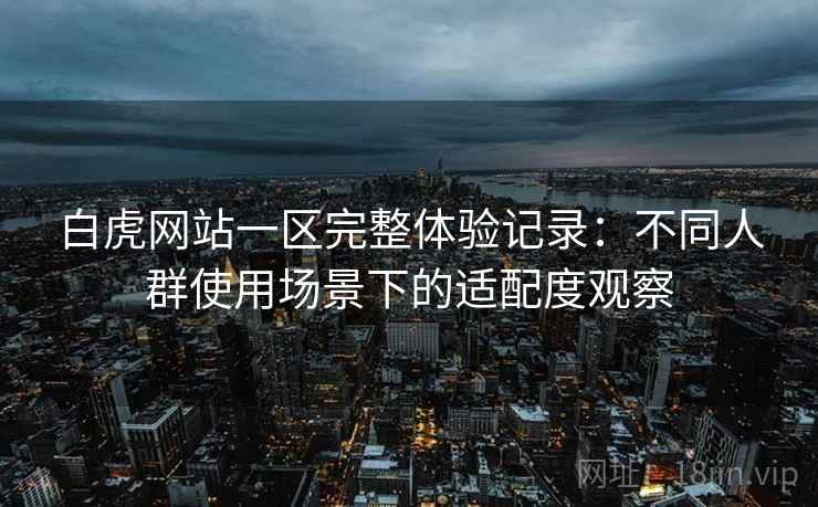 白虎网站一区完整体验记录:不同人群使用场景下的适配度观察 第2张 白虎网站一区完整体验记录:不同人群使用场景下的适配度观察 第2张
