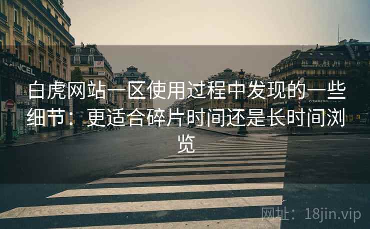白虎网站一区使用过程中发现的一些细节:更适合碎片时间还是长时间浏览 第1张 白虎网站一区使用过程中发现的一些细节:更适合碎片时间还是长时间浏览 第1张